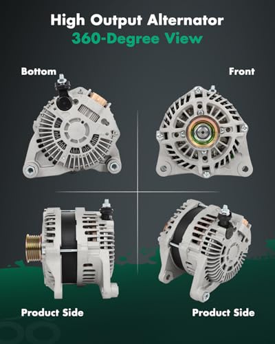 Image of SCITOO Alternator Fit for Mazda CX-5 CX5 2013-2019 /2022-2023, 3 2014-18, 6 2014-2021, CX-3 2016-21, MX-5 Miata & for Toyota for Yaris, for Yaris iA & for Scion iA 12V 100Amp CW 6 Groove 20288