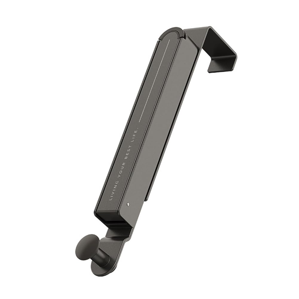 CTRLZS Folding Clothes Drying Rack, Aluminum Alloy over the Door Hanger with Retractable Rod, Foldable Portable for Bathroom