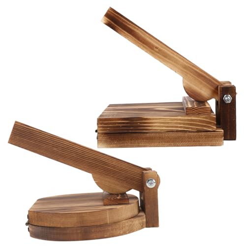 Alipis 2 piezas Prensa de Masa de Madera Molde Redondo y Cuadrado para Dumplings Herramienta Manual para Estirar Masa Uniforme Fácil de Usar para Cocina