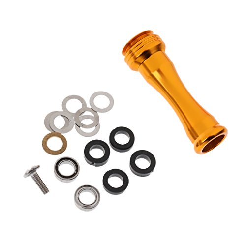 Wdfnexalai Pomo de metal para carrete de pesca, perfil bajo, carrete giratorio, color dorado
