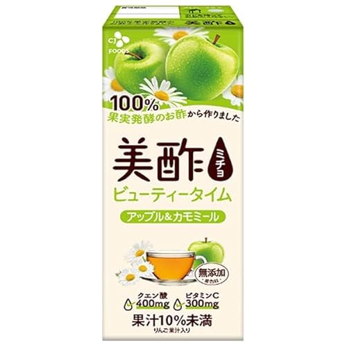 美酢 ビューティータイム アップル&カモミール (1パック200mL×24本セット) | 茨城県 常陸太田市 果実酢 お酢 カモミール ティーブレンディング ビネガードリンク 新感覚 アップル 果汁 甘み 紅茶 味わい フルーティー ビタミンC クエン酸