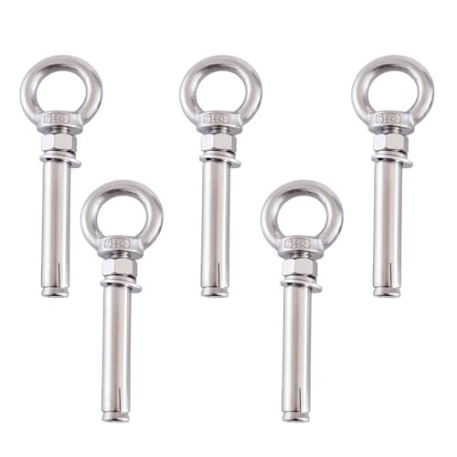 Boulons à œil M6x150mm, goujon expansion inox 304 et anneau de levage