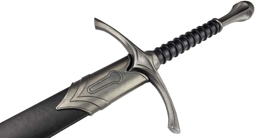 Medieval Crusader Sword with Scabbard. Dull Edge for Collection, Gifts and Cosplay(Wizard)
