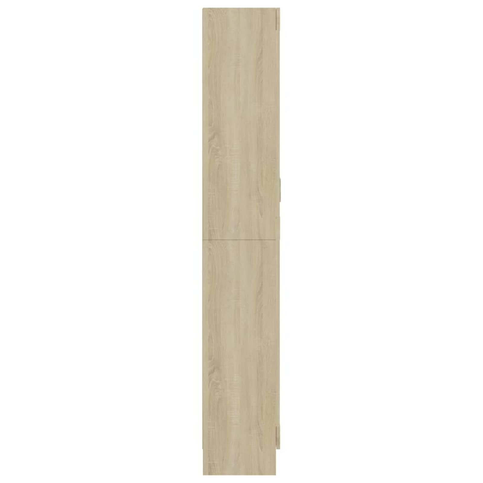 Homgoday Vitrina de Cristal, Vitrina de Salón Aparador,Aparador Cocina, Oficina Archivador, con 5 Estantes 2 Puertas de Vidrio 82,5x30,5x185,5 cm Roble Sonoma