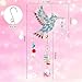 Hummingbird Gifts for Mom Grandma, Crystal Sun Catcher Hanging Indoor Window, Mothers Day Birthday Valentines Day Gifts for Women Bird Lovers, Love Pendant Home Decorations Garden Outdoor (Silver)