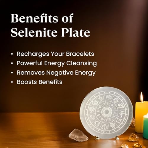 Image of Astrotalk Raw Pyrite Bracelet with Selenite Plate | Stone of Wealth, Abundance & Protection | Pyrite Stone for Wealth, Prosperity & Good Luck | Crystal Bracelet for Man & Woman | Gift for Man & Woman
