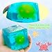 Fidget Squishy Stress Cube Toys, Glow in The Dark with Cute Crab, Stress Relief Toy for Kids & Adults Holiday Presents, Gifts for Halloween and Christmas