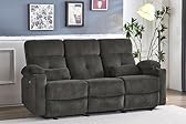 Consofa 80'' Power Reclining Sofa with Heat and Massage, Electric Reclining Couch with Extended Footrest, Wall Hugger 3-Seater Recliner Sofa with USB Ports, Cup Holders for Living Room
