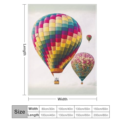 Couverture micro polaire montgolfière flanelle 152cm pour lit - 2