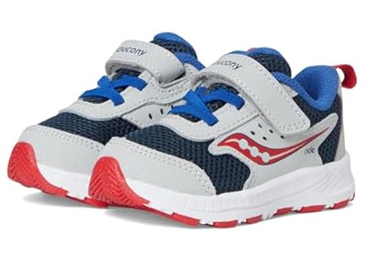 Saucony Kids Ride JR (Toddler) Kids Shoes Navy/Grey/Red : 7.5 Toddler W, Leather
