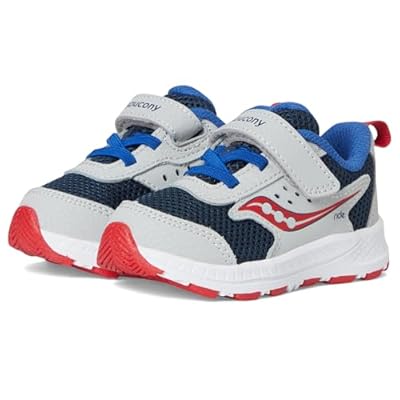 Saucony Kids Ride JR (Toddler) Kids Shoes Navy/Grey/Red