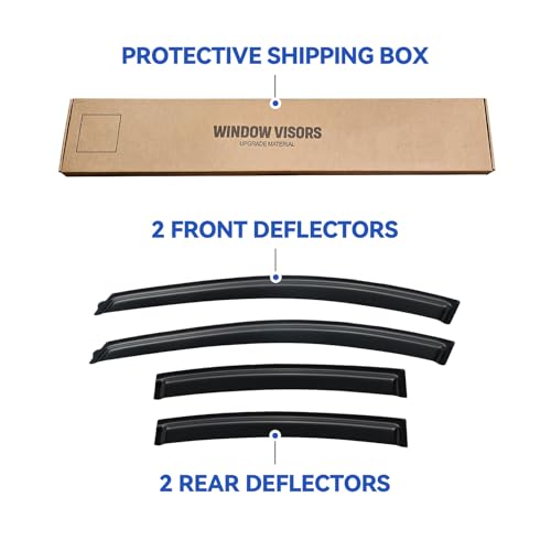 Image of Window Visors Rain Guards Shield for 2011-2015 Cruze Sedan, Out-Channel Window Vent Wind Deflectors Visors Shades for 2016 Cruze Limited