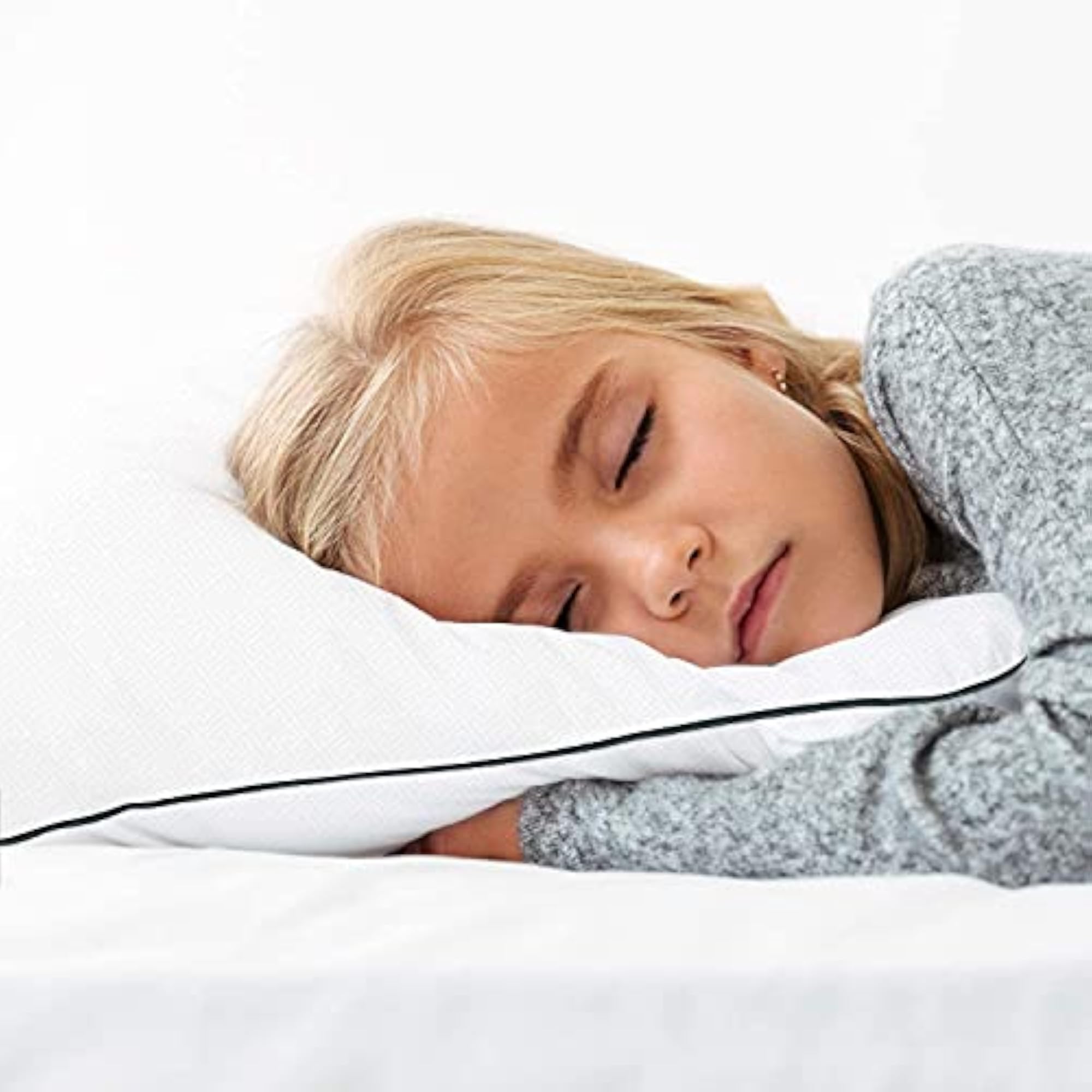 Rectangular Pillow Set of 2, 20x30 Inches, Soft Plush Fiber