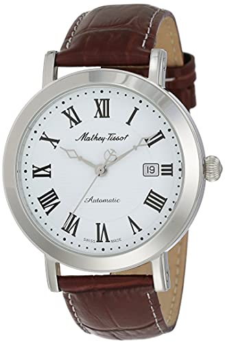 Mathey-Tissot Leather Swiss Made Automatic City Analog White Dial Men Watch - H611251Atabr, Brown Band (B07KPL71NX) Amazon Price History, Amazon Price Tracker