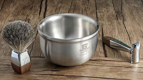 GRUTTI Rasierschaum Schüssel, Herren Durable Rasur Seifenschale Glänzend Hochwertige Drei-Schicht 304 Hochleistungs-Edelstahl-Hitzebewahrung - Image 8