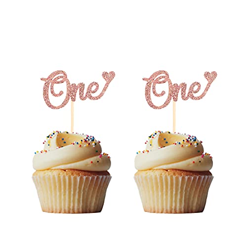 24 PCS One Cupcake Toppers