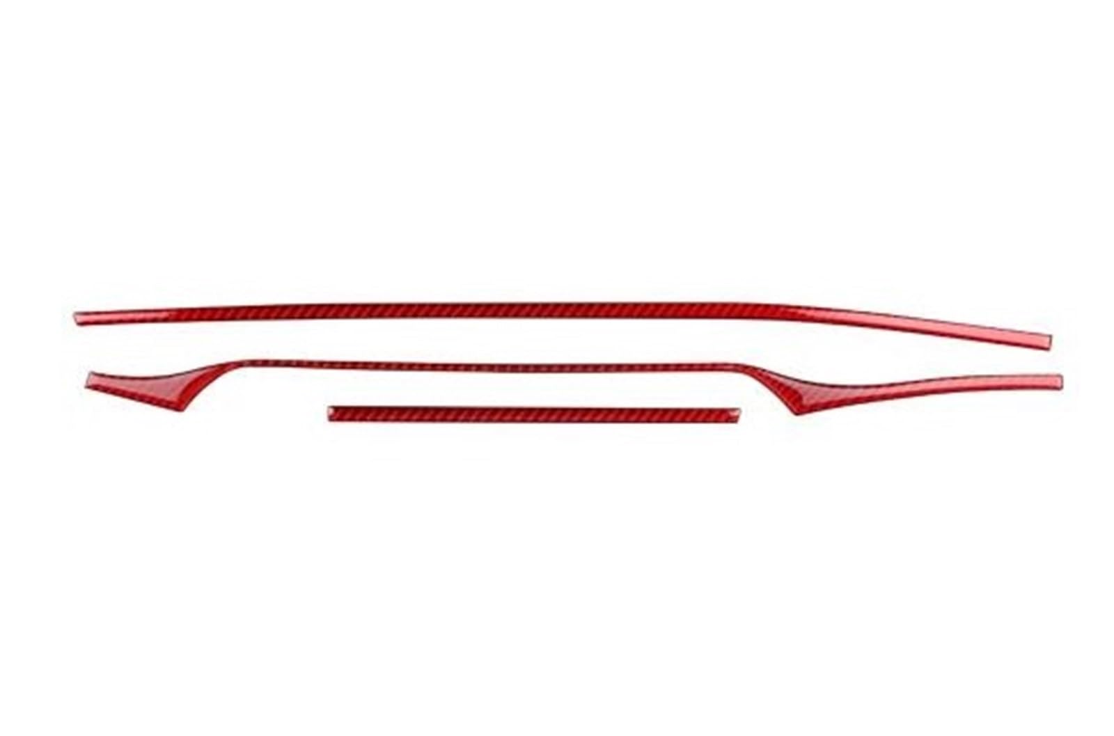 Cfckhpthaz For Rhd Red Carbon Interior Styling Cover Real Soft Carbon Fiber Sticker For Kia For Stinger 2019 2020 2021 2022 2023 Lhd Rhd Car Central Control Strip(For Rhd Red Carbon)