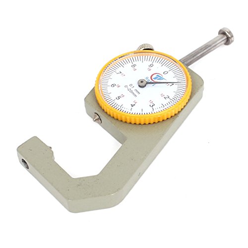 Calibrador de grosor de dial Aexit precisión 0.1mm rango 0 a 20mm con estuche miniatura 1