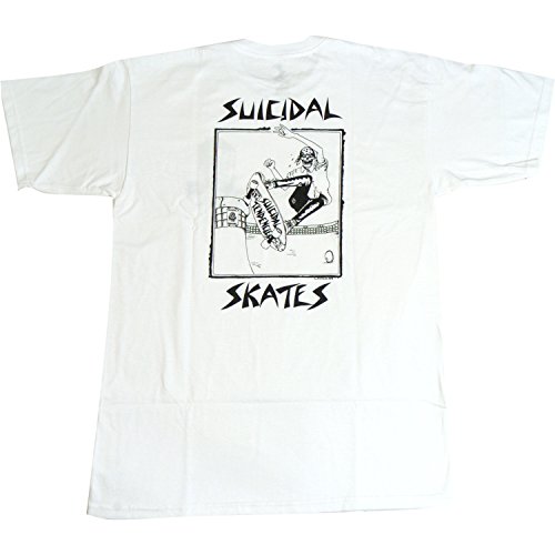 SUICIDAL Skates Pool Skater SS Tshirt Medium White