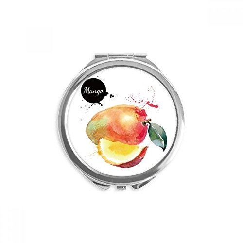 Manga pomme fruit miroir aquarelle de poche, le petit cadeau rond idéal