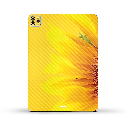 Image of MightySkins Carbon Fiber Skin Compatible With Apple iPad Pro 11 inch M2 4th Gen (2022) Full Wrap Kit - Sunflower Yellow | Protective, Durable Textured Carbon Fiber Finish | Easy To Apply | Made in the USA