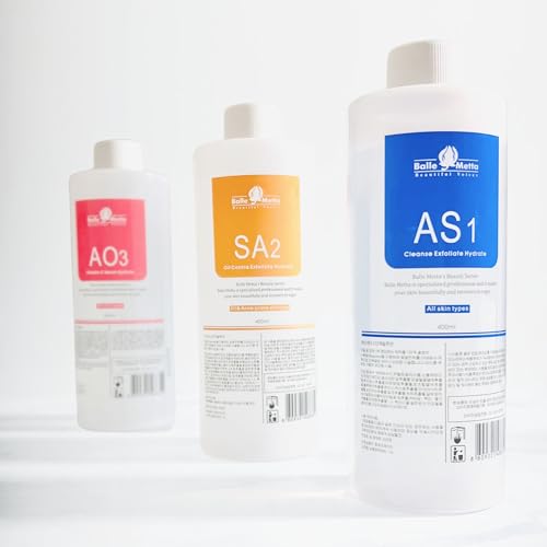 BRÜUN Hydrogen Oxygen Facial Machine Serums for Facial Cleansing – A Pack of 400ml 3 Aqua Peeling Solution AS1, SA2, and AO3 –Skin Care Hydra Solution for Vacuum face Cleaning Jet for Home and Spa - Image 3