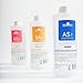 BRÜUN Hydrogen Oxygen Facial Machine Serums for Facial Cleansing – A Pack of 400ml 3 Aqua Peeling Solution AS1, SA2, and AO3 –Skin Care Hydra Solution for Vacuum face Cleaning Jet for Home and Spa