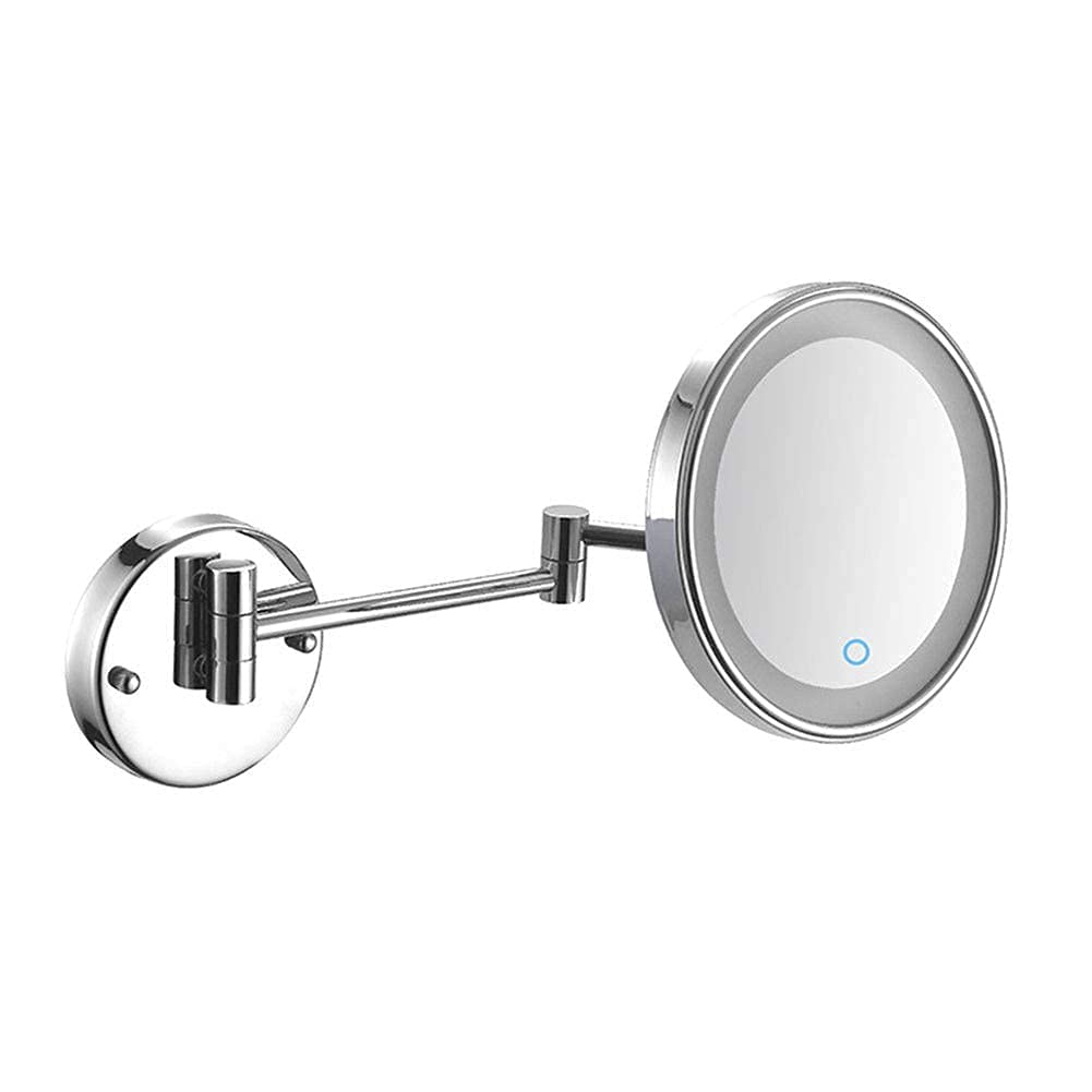 Miroir maquillage mural 5X JCAKES extensible pour voir de près sans effort