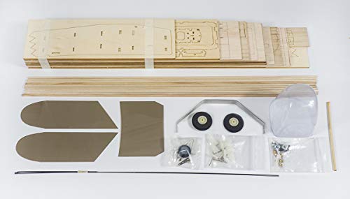 Avión RC de madera de balsa de 1.2M Piper J3 Cub KIT con película estructural S0801B 6