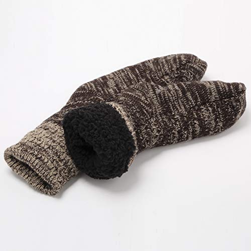 Maamgic Mens Fuzzy Warm Slipper Socks Non Slip Skid Winter Cozy Knit Fleece Lining Indoor Socks With Grips For Men Teen #TOP5