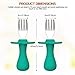 4Pcs Toddler Forks Baby Forks Set - Self-Feeding Utensils with Soft-Silicone Handles, 18/8 Stainless Steel, Anti-Choke & BPA-Free Cutlery Set