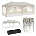 Produktbild WOLTU Pavillon, Faltpavillon 3x6 m, mit 6 Seitenwänden, Partyzelt wasserabweisend UV-Schutz 50+, höhenverstellbarer Gartenpavillon, mit Tragetasche, für Outdoor Garten Camping Beige