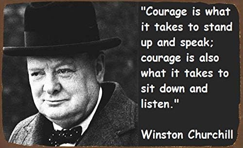 The Winston Churchill Vintage Style Metal Advertising Wall Plaque Sign Poster Sign 8x12 inch