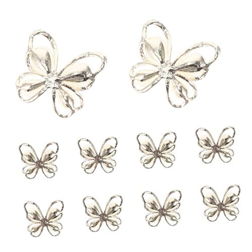 Mobestech Lot De 10 Décorations D'ongles En Cat’s Eye Doré, Charme Manucure 3d Strass, Accessoire Nail Art Femme, Pour Diy Et Création Manucure Élégante