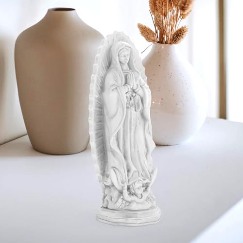 Estatua religiosa pequeña de resina Gris 19x7.5x6.2 cm miniatura 5