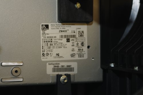 Zebra Zm400-2001-0000T Model Zm400 Thermal Transfer Barcode Printer; 203 Dpi/8 Dots Resolution, 4.09"/104 Mm Print Width, Usb, Parallel And Serial Interfaces; Includes Us Power Cord #TOP5