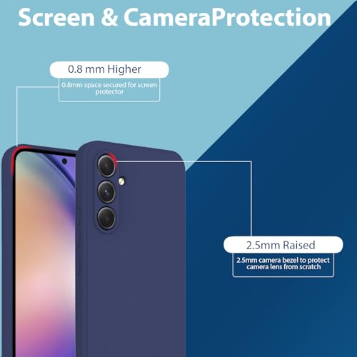 Image of LIRAMARK Liquid Silicone Soft Back Cover Case for Samsung Galaxy S26 5G| Soft Micro-Fibre Lining Inside | Camera Protection Bump (Midnight Blue)