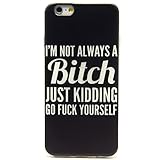iPhone 6S Plus Case, iPhone 6 Plus Case, NOKEA Fashion Style Anti-slip Ultra Slim Thin TPU Rubber Soft Back Cover Protective Skin for iPhone 6/6S Plus 5.5 (Bitch)