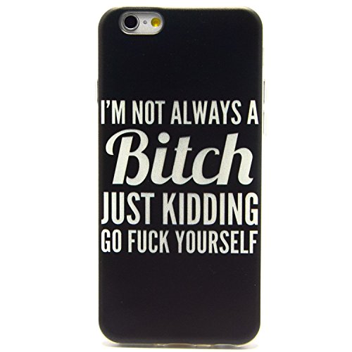 iPhone 6S Plus Case, iPhone 6 Plus Case, NOKEA Fashion Style Anti-slip Ultra Slim Thin TPU Rubber Soft Back Cover Protective Skin for iPhone 6/6S Plus 5.5 (Bitch)