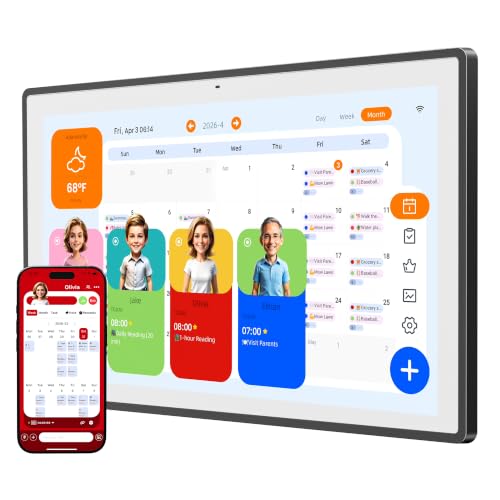 Image of Digital Calendar, 15.6'' Smart Calendar Wall Touch Screen, No Subscription