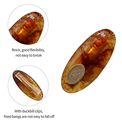 Frdtluthw Small Hair Clips, Acetate No Bend Alligator Hair Clips For Bangs(Grey,Pack Of 4) #TOP7