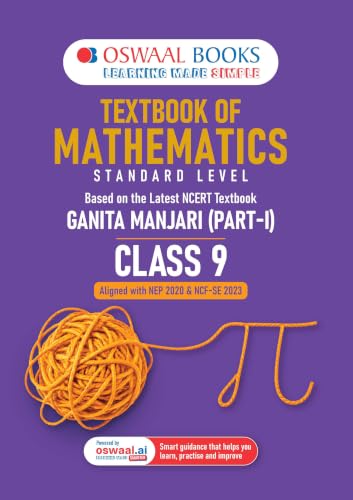 Image of Oswaal Textbook of Mathematics | Standard Level | Class 9 | Based on NCERT Textbook Ganita Manjari Part-1 | Aligned with NEP 2020 & NCF-SE 2023 | With Oswaal AI