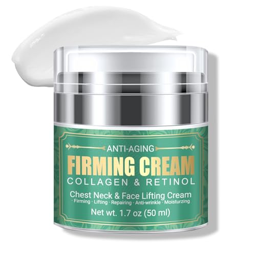 Anti Aging Firming Neck Cream, 5-IN-1 Face Tighten and Lift Neck Cream, Anti Wrinkle Neck Retinol & Collagen Cream, Chest Neck & Face Lifting|Repairing|Moisturzing Skin Care for Men & Women - New