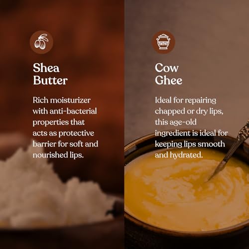 Image of Kridha Organic Shea Butter Lip Balm for Dry & Chapped Lips - Deep Moisturizing & Nourishing Lip Care with Natural Shea Butter - Smooth, Soft & Hydrated Lips - Chemical-Free, Non-Sticky Lip Balm for Men & Women - 8g