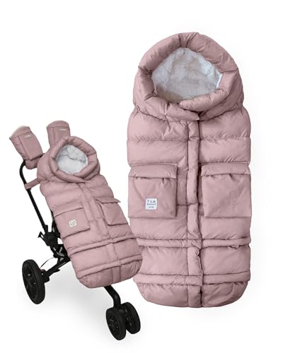 Image of 7AM Enfant Stroller Blanket 212 - Adjustable Baby Car Seat Zipped Blanket for Babies Winter, Unisex Multi Purpose Fleece Lined Warm Hooded Toddler Footmuff Water Repellent | (6M - 4T)