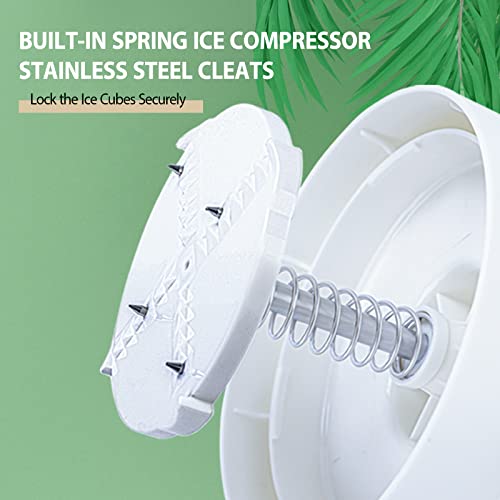 Image of Manual Ice Crusher Rotary Cocktails Slush Machine Ice Cube Crusher with Ice Cube Trays for Bar Kitchen Iced Drinking Accessories