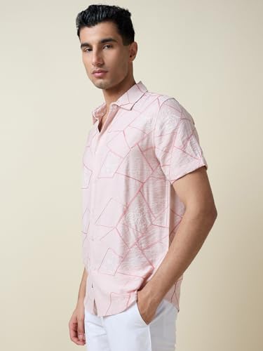 Image of Thomas Scott Men Premium Embroidered Slim Fit Casual Shirt