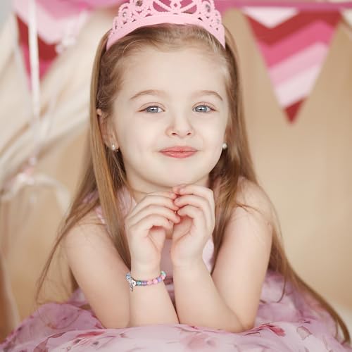 Hidepoo Unicorn Birthday Gifts - Unicorn Bracelet Gifts for Girls, Adjustable Beads and Rhinestone Balls Unicorn Bracelet Initial Unicorn Bracelets Jewelry Unicorn Bracelet Birthday Gifts for Girls3