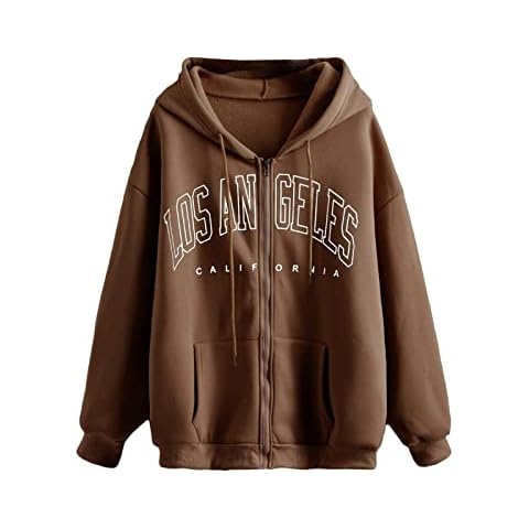 Minetom Damen Kapuzenpullover Langarm Oversized lose Hoodie Sweatshirt Kapuzenjacke Zip Up Jacke Pullover Oberteile Cover