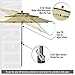 PHI VILLA 10ft 3 Tier Auto-tilt Patio Umbrella Outdoor Double Vented Umbrella, Beige